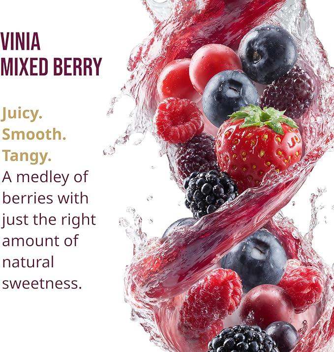 VINIA Resveratrol Electrolyte Hydration Powder Mix | Boost Blood Flow &amp Circulation | Sea Salt Coconut Water Potassium Magnesium Informed Sport Certified (30 Sticks Mixed Berry)