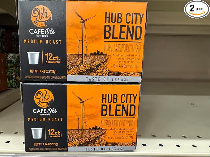 Generic CAFE Olé by H‑E‑B Medium Roast Hub City Blend Coffee Single Serve Cups 12 ct 2 Boxes