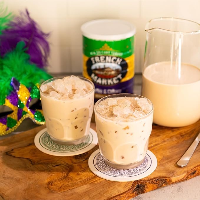 French Market Coffee &amp Chicory Medium-Dark Roast Ground Coffee 12oz Limited Edition Mardi Gras Can (Pack of 3)