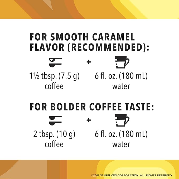 Starbucks Caramel Flavored Medium Roast Ground Coffee 11-Ounce Bag