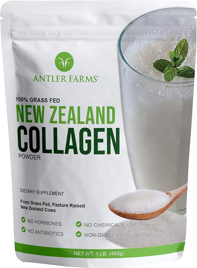 Antler Farms 100% Pure New Zealand Colostrum &amp Collagen Powder Bundle