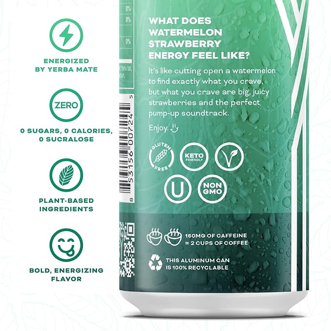 Yerbaé Energy Seltzer &amp Beverage Bundle - 16oz &amp 12oz Variety 24-Pack 0 Sugar 0 Calories 0 Carbs Energized by Yerba Mate &amp Plant-Based
