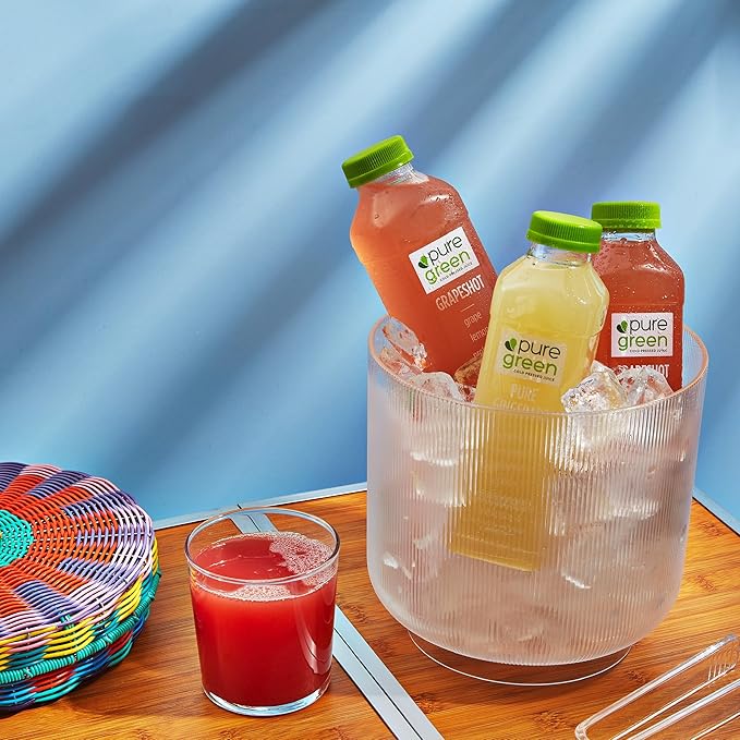 Pure Green Cold Pressed Juice - Pure Gingerade - Fresh Functional Blend with Agave Ginger Lemon Cayenne - Natural Gluten Free Non-GMO No Artificial Colors or Flavors - Made from Real Fruits &amp