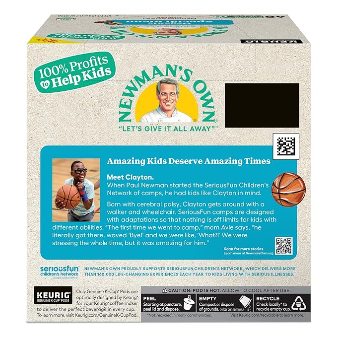 Newman's Own Organics Special Blend Single-Serve Keurig K-Cup Pods Medium Roast Coffee Pods 48 Count