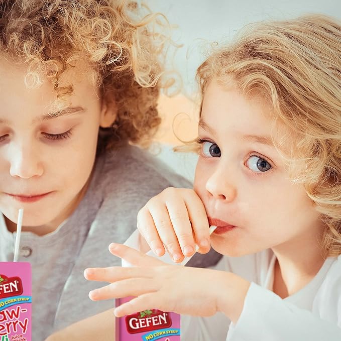 Gefen Strawberry Kiwi Juice Box Drinks with Straw (27 Pack) | No High Fructose Corn Syrup | Travel Friendly | Lunchbox Size | Kosher