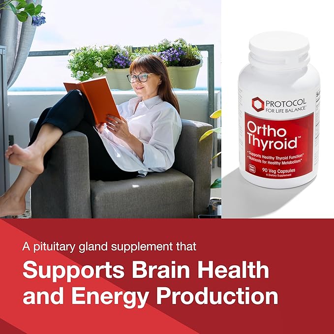 PROTOCOL FOR LIFE BALANCE Ortho Thyroid - Supports Healthy Thyroid Function* - with Ashwagandha Zinc &amp Selenium - Non-GMO &amp Kosher - 90 Veg Capsules