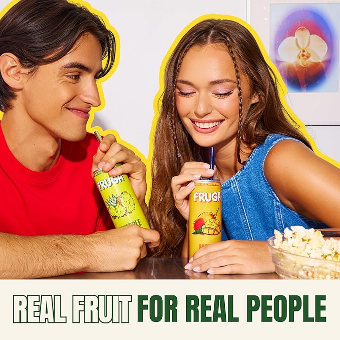 FRUGA Passion Fruit Sparkling Fruit Super Soda Prebiotic Soda Drink Low Calorie Healthy Soda Benefits and Vitamin Boost 12 Fl Oz (Pack of 12)
