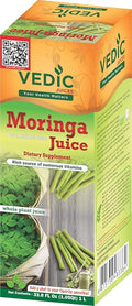 Vedic Moringa Juice Energy Plus - Multivitamin and Antioxidant Drink - Natural Leaf Plant Protein - 33.8oz Ideal for Daily Use