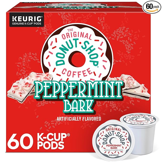 The Original Donut Shop Peppermint Bark Keurig Single-Serve K-Cup Pods Light Roast Coffee 60 Count