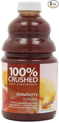 Dr. Smoothie 100% Crushed Fruit Smoothie Strawberry Banana 46-Ounce Bottles (Pack of 2)