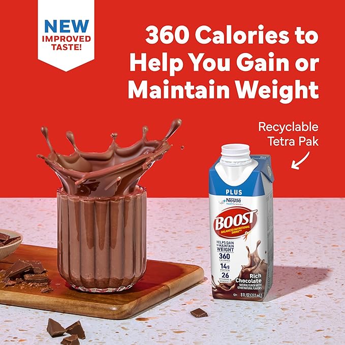 BOOST Plus Nutritional DrinkRich Chocolate8 fl oz(Pack of 48)