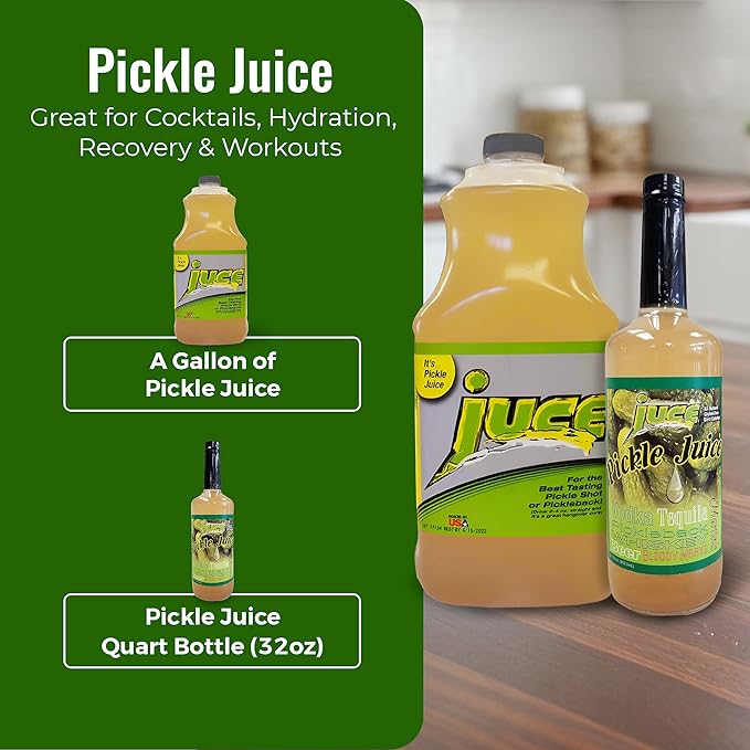 Juce Pickle Juice – Clean &amp Natural | Great for Cocktails Hydration Recovery &amp Workouts | No Additives Oils or Preservatives | Ideal for Brining Turkey &amp Marinades 32 Oz (Pack of 2)