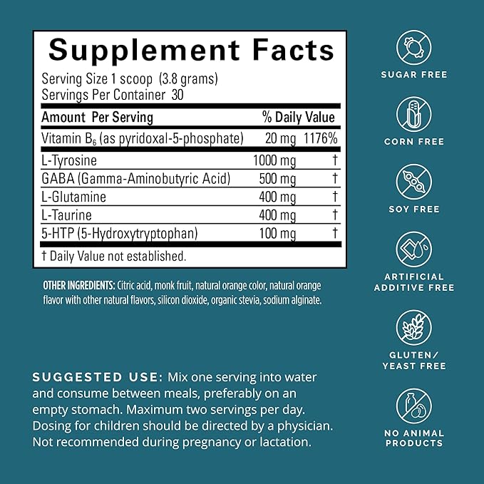 BRAINMD Dr Amen NeuroLink Powder - 114g - Supports Memory Focus &amp Concentration - Gluten Free - 30 Servings