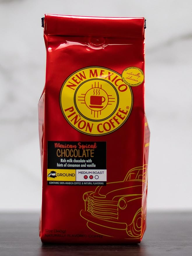 New Mexico Piñon Coffee Naturally Flavored Coffee (Mexican Spiced Chocolate Ground 12 ounce)