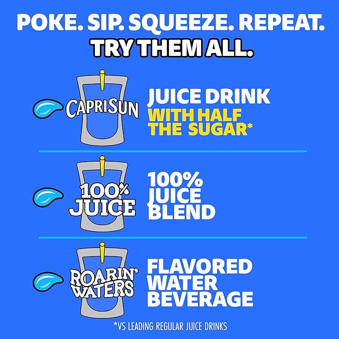 Caprisun Juice Variety Pouches Coolers Pack as Original 40 Count
