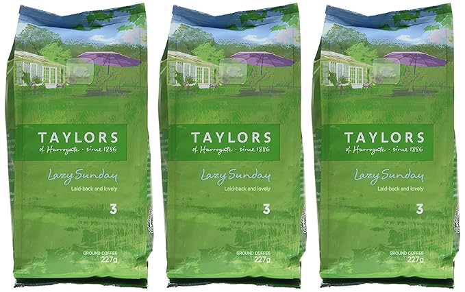 Taylors Of Harrogate - Lazy Sunday Ground Coffee - 227g (Pack of 3)