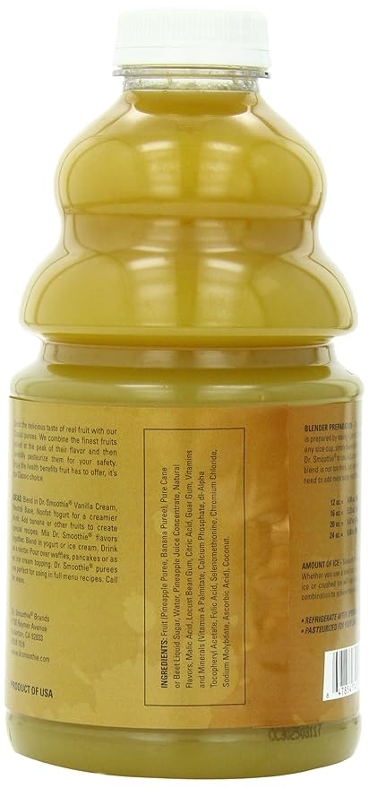 Dr. Smoothie Pineapple Paradise Classic Blend Smoothie Bottles 46-Ounce