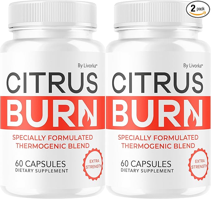 (2 Pack) Citrus Burn Capsules - Official CitrusBurn Pills Supplement Support All Natural Ingredients Advanced Formula Premium Multivitamin for Overall Health &amp Wellness 120 Capsules for 2 Months