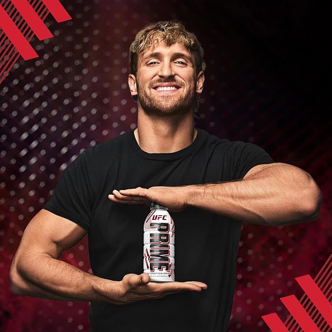 PRIME Hydration UFC Sports Drinks Electrolyte Enhanced for Ultimate Hydration 250mg BCAAs B Vitamins Antioxidants Low Sugar 16.9 Fl Oz 12 Pack