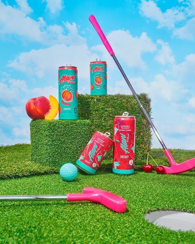 Mini Energy Drink Variety Pack - (Pack Of 12) - 2 Different Flavors : Cherry Slush and Juicy Peach - 8.4 fl oz Cans -Mini Energy Drink is a low-calorie lightly sweetened beverage that provides a refr