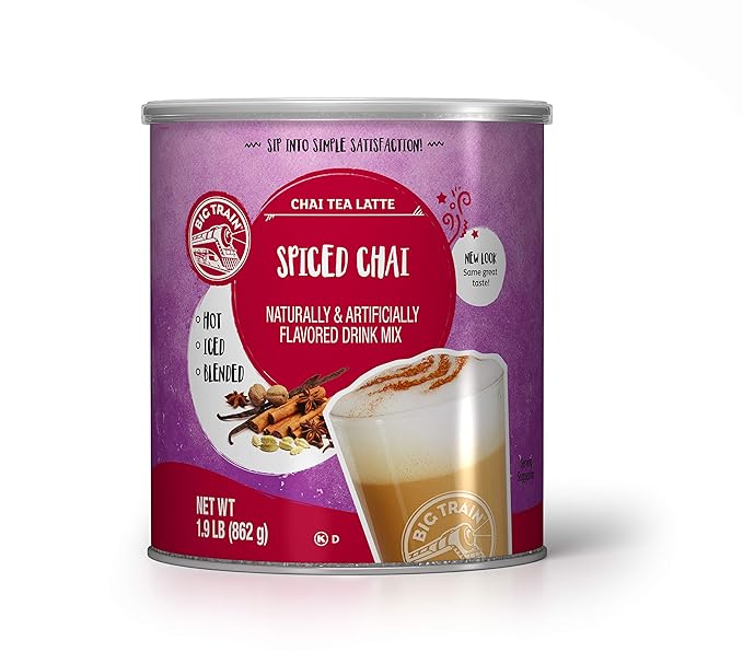 Big Train Spiced Powdered Instant Chai Tea Latte Mix Spiced Black Tea with Milk 56 Ounce