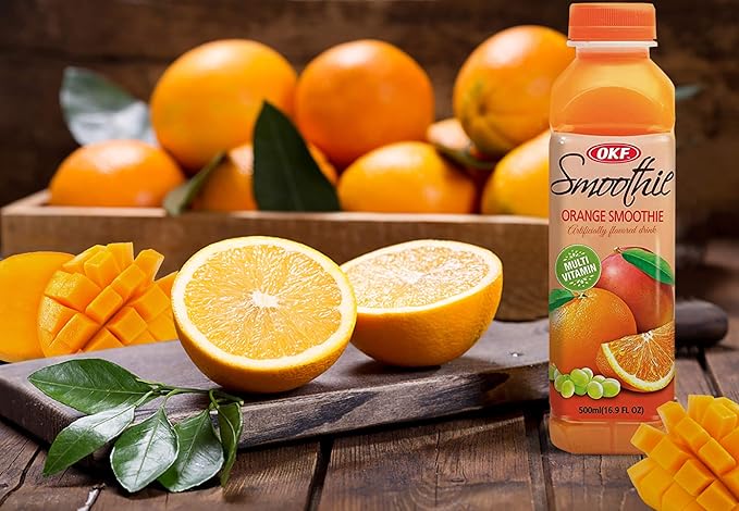 OKF Smoothie Multi Vitamin Premium New Drink 16.9 Fluid Ounce (Orange Smoothie 12 Pack)