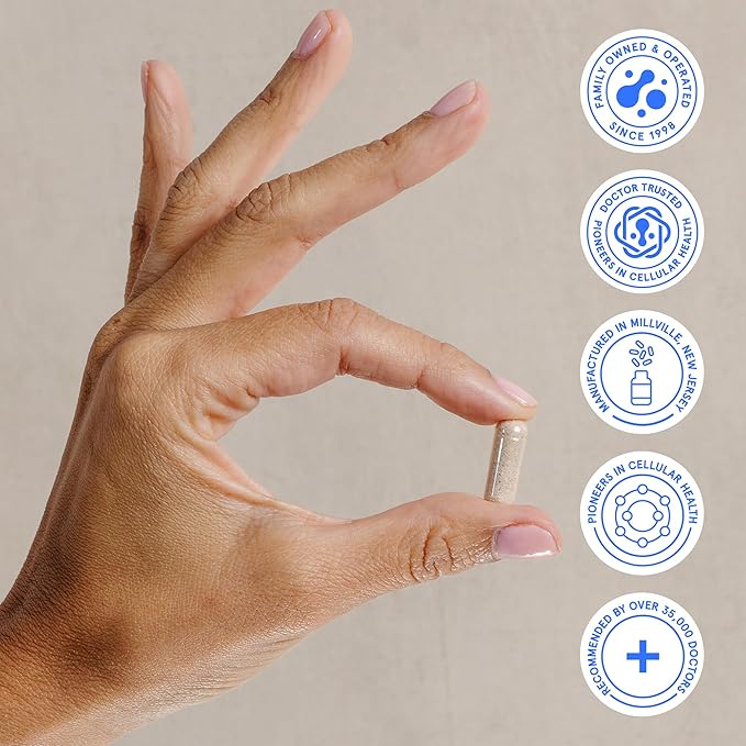 BodyBio Calm - Natural Stress Relief Blend with Rhodiola Glycine &amp Phosphatidylserine - Supports Relaxation Mental Focus &amp Balanced Cortisol - Non - Drowsy Formula
