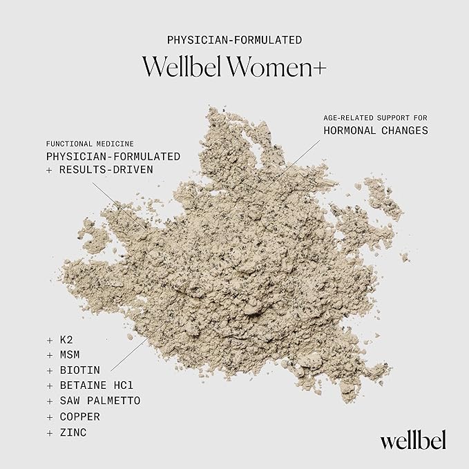 WELLBEL Women + Clean Supplement for Hair Skin and Nails Vegan Gluten Free Non GMO 90 Count