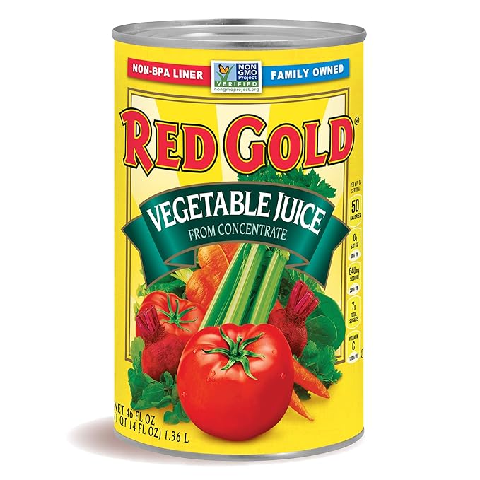 Red Gold Vegetable Juice 46oz Cans (Pack of 2)