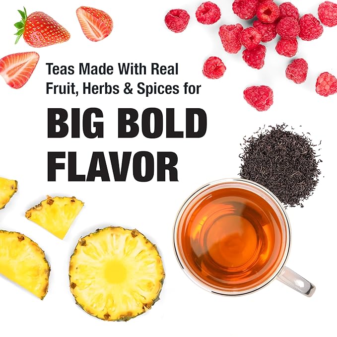 Tiesta Tea - Black Loose Leaf Tea Gift Set High Caffeinated Assorted Blends 5 Pouches for Hot &amp Iced Brews Variety Pack English Breakfast Earl Grey Chai &amp Passion Fruit