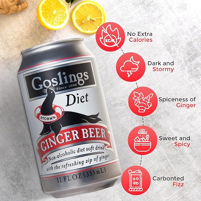 Gosling's Ginger Beer 12 Oz - Pack of 12 (12 Fl Oz Diet)