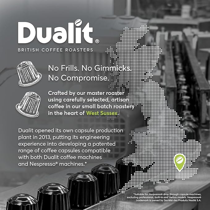 Dualit Original Line Compatible* Intense Recyclable Aluminium Coffee Capsules | 120 Pack - 12 X 10 Pk - 120 Servings of Premium Eco Friendly Coffee Pods - 100% Recyclable Original Line Compatible* Cap