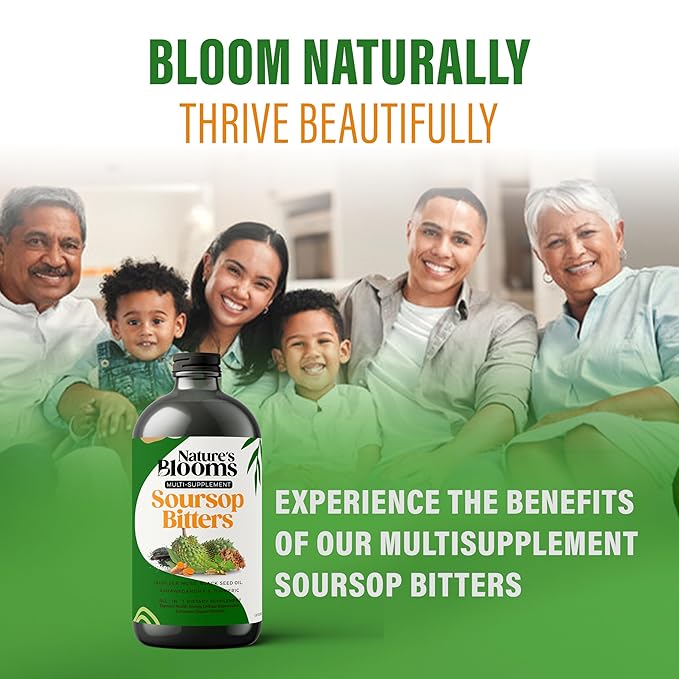 Soursop Bitters Liquid Supplement 16 oz | Nature's Best Bitters | Health-Focused Ingredients for Traditional Wellness &amp Cleanse Support