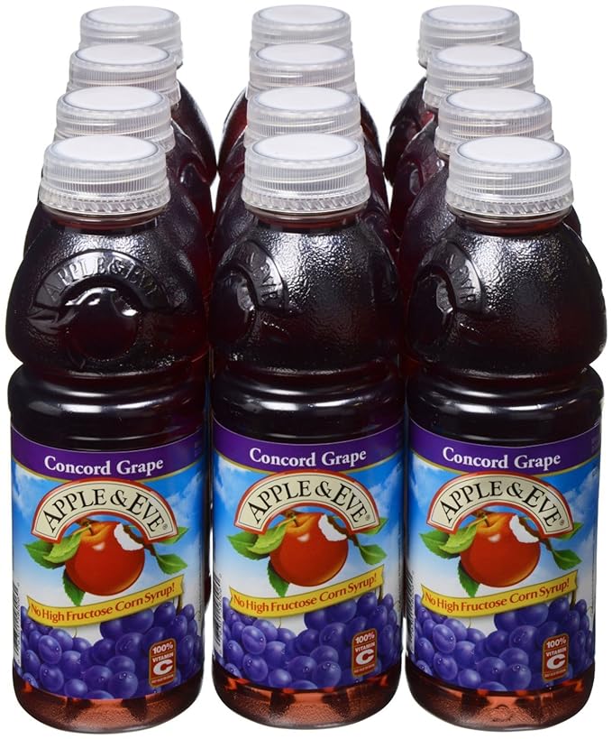 Apple &amp Eve On The Go 100% Juice - Concord Grape - 16 oz - 12 Count