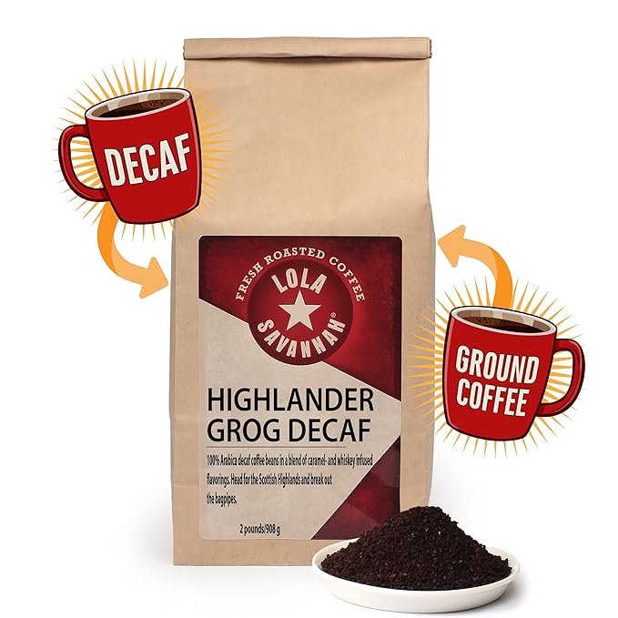 Lola Savannah Highlander Grog Ground Decaf Coffee 2lb