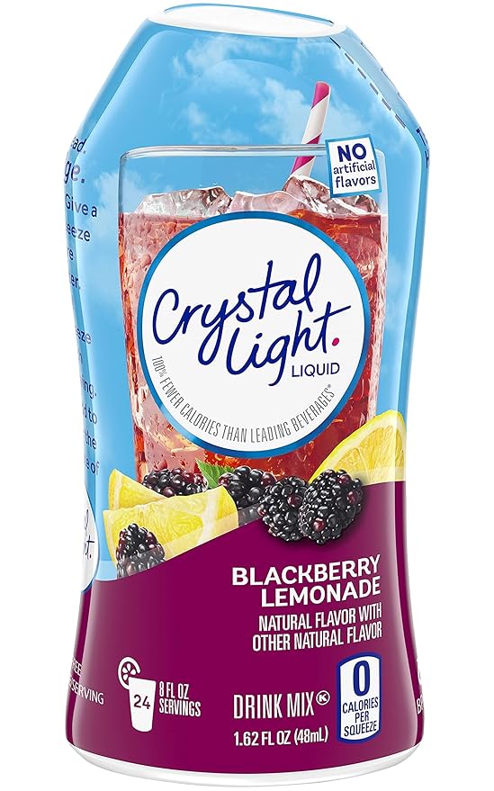 Crystal Light Liquid Variety Drink Mix 1.62 Fl Oz Mango Passionfruit Berry Sangria Tropical Coconut Blackberry Lemonade (4 Count)