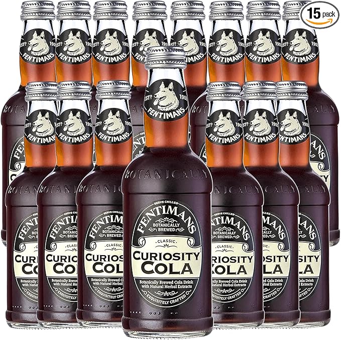 Fentimans Botanically Brewed Classic Curiosity Cola Sparkling Soda 9.3 fl oz Bottles – Premium Craft Soda/Mixer for Cocktails &amp Refreshing Drinks