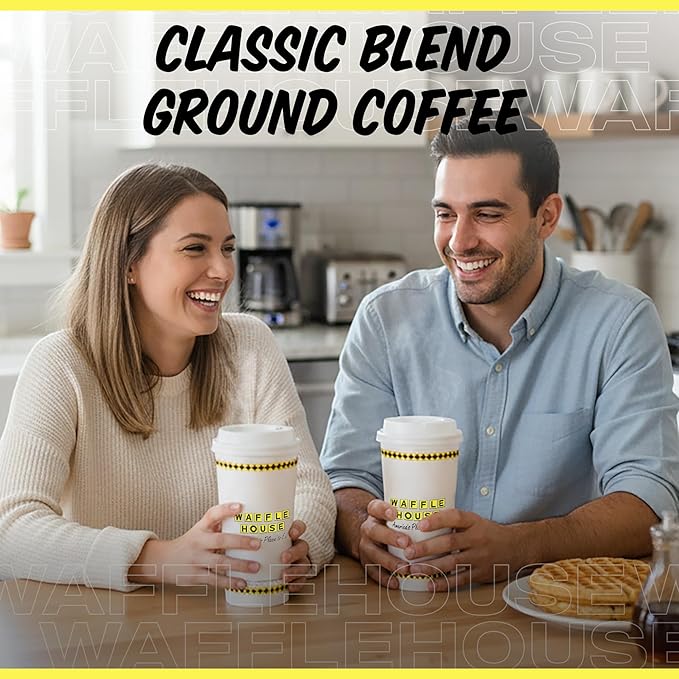 Waffle House Coffee – Classic Blend Ground Coffee - Brew Fresh Restaurant Coffee at Home - Each Bag Makes One Full Pot - Iconic American Diner Taste (120z)