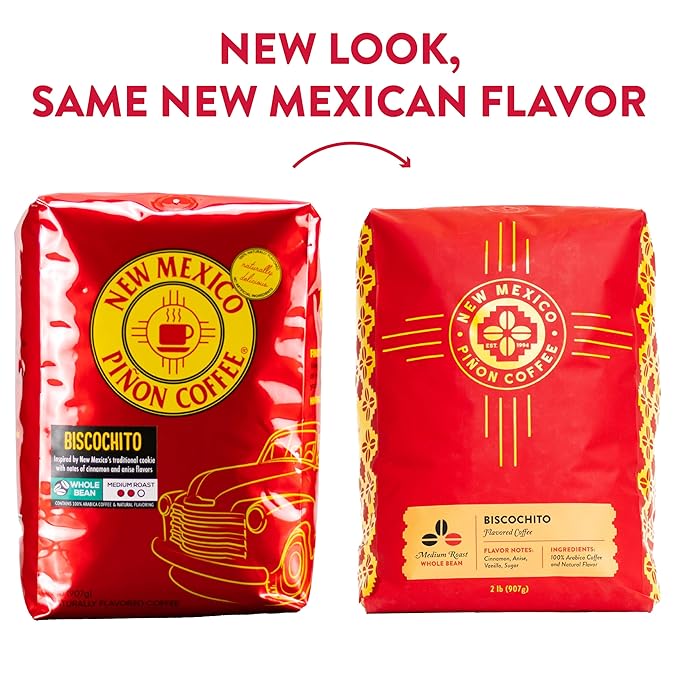 New Mexico Piñon Coffee Naturally Flavored Coffee (Biscochito Whole Bean 2 pound)