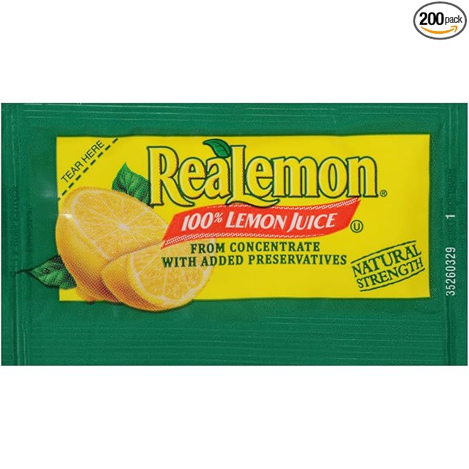 REALEMON Single Serve Lemon Juice 4 gr. (Pack of 200)