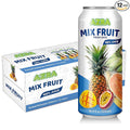 AZRA 100% Mix Fruit Juice – 500ml Canned Drinks Healthy Beverages Variety Pack – Zero Sugar Juice Fruit Punch for Kids and Adults – Bulk 100% Juice Pack 12 Count