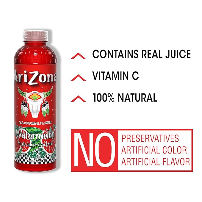 AriZona Watermelon Juice Drink 20 Fl Oz (Pack of 24)