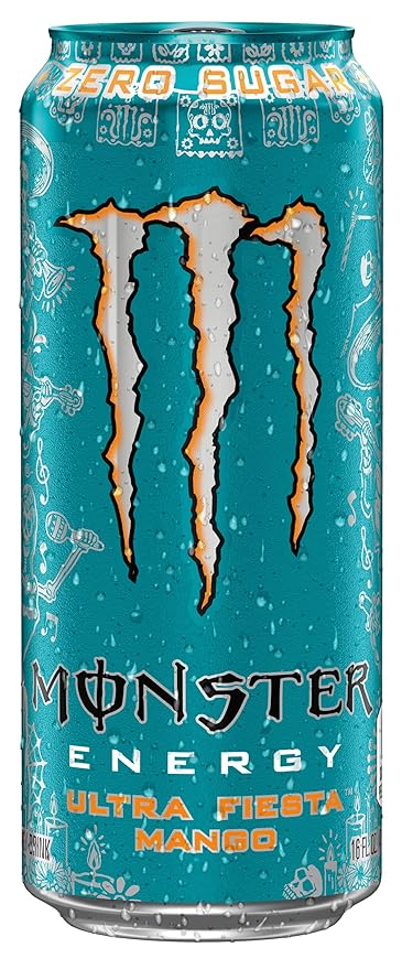 Monster Energy Ultra Fiesta Mango Sugar Free Energy Drink 16 Ounce | Pack of 15