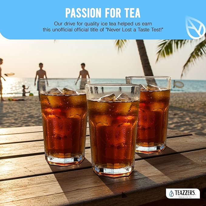 Teazzers Premium All-Natural Black Tea Bags– Great for Foodservice Commercial Ice Tea Brewers | Unsweetened USA-Made Bulk Green Tea for Restaurants Cafés &amp Home Brewing (4 Ounce 24 Count)
