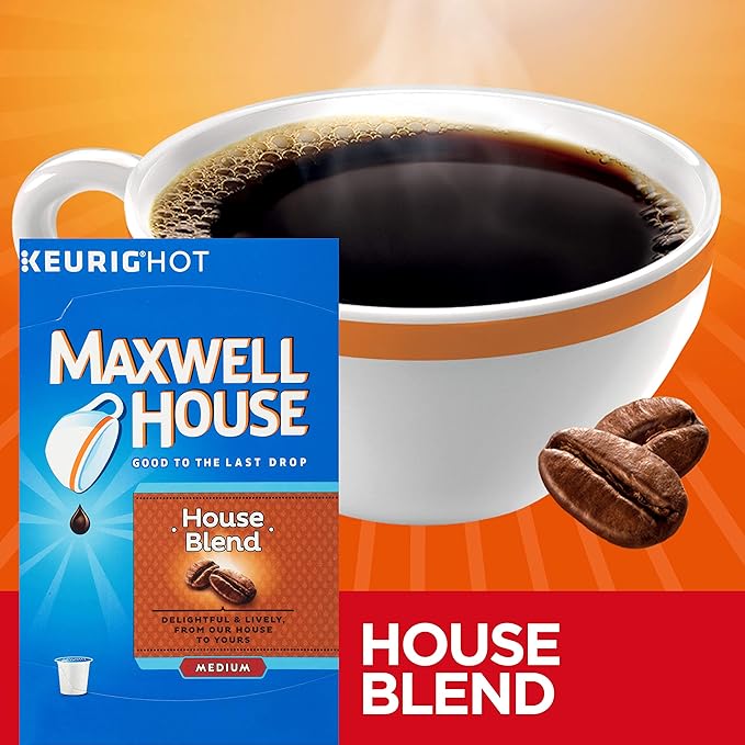 Maxwell House House Blend Medium Roast K-Cup Coffee Pods (12 Pods)