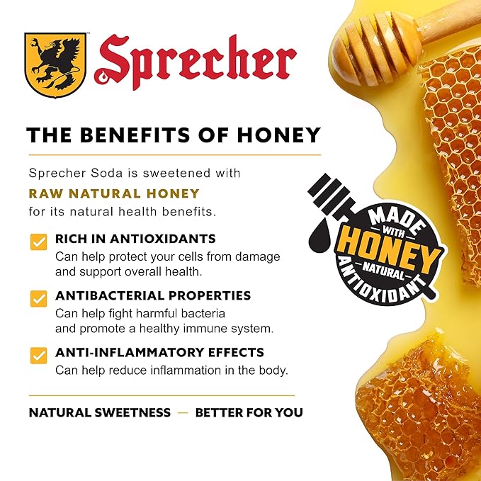 Sprecher Energy Root Beer in 16 fl oz Glass Bottles (12 Pack) Caffeinated Fire Brewed Craft Soda with Real Honey Naturally Flavored Root Beer Energy Drink