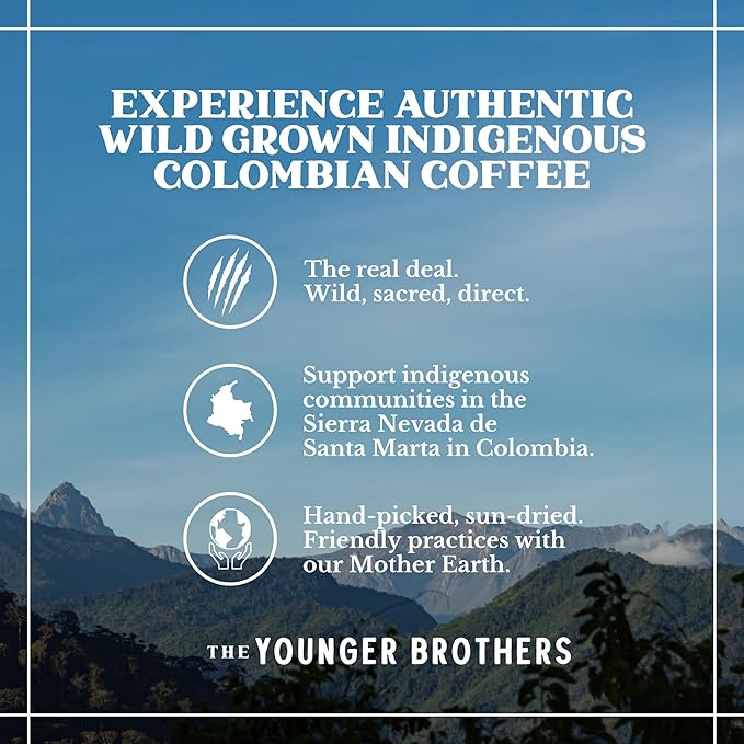 The Younger Brothers Trading Co. - Arhuaco Indigenous Wild-Grown Coffee Medium Roast Whole Bean 12 oz (Pack of 5)