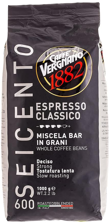 Caffe Vergnano Espresso Classico 600 Whole Beans 2.2 Pound
