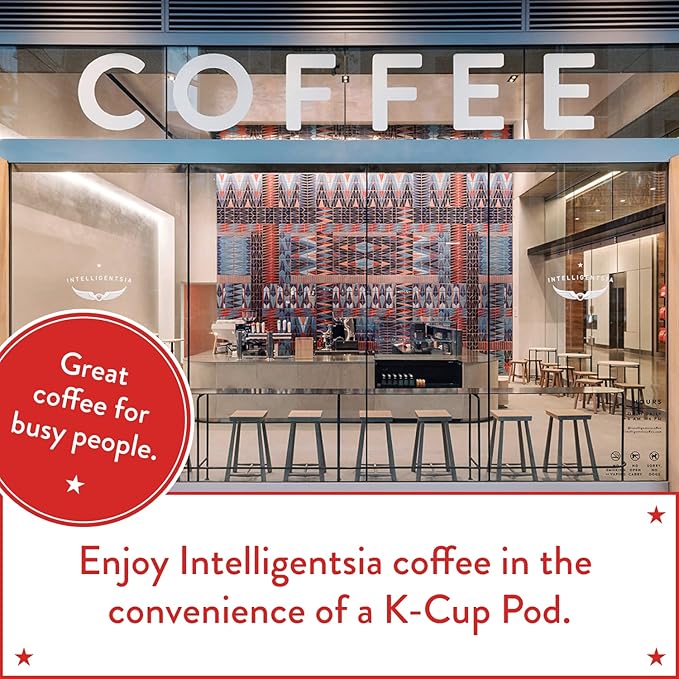 Intelligentsia Coffee Light Roast K-Cup Coffee Pods for Keurig Brewers - Organic El Gallo 60 Count with Flavor Notes of Milk Chocolate Honey and Cola (6 Boxes of 10 K-Cup Pods)