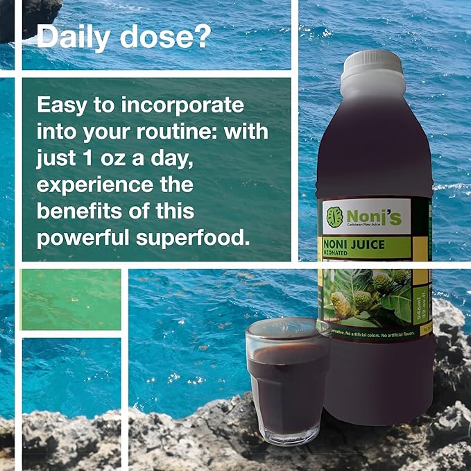 Frutos Pachamama Organic Noni Juice 100% Pure – Raw Ozonated Noni Extract from Dominican Republic | Natural Superfood Drink | Immune Booster &amp Anti-Inflammatory Support 4 Bottles 16Oz